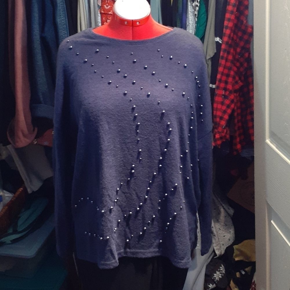 Plus Size Zara Boat/Crewneck Pullover